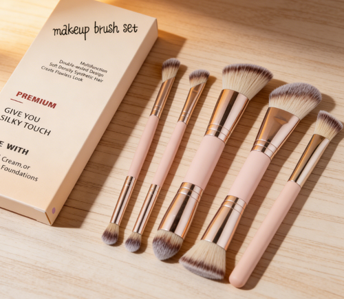 Double Head Makeup Brush Set (5 Pcs) | Multifunctional Dual-Ended Brus